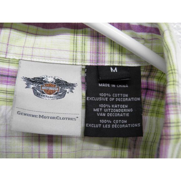 Lot of 2 Harley Davidson Shirts Women's Short Short Sleeve Motorcycle Size L - Picture 10 of 11